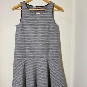 Ann Taylor LOFT A-line Dress Skater Sleeveless Black and White Size XXS/P NWT
